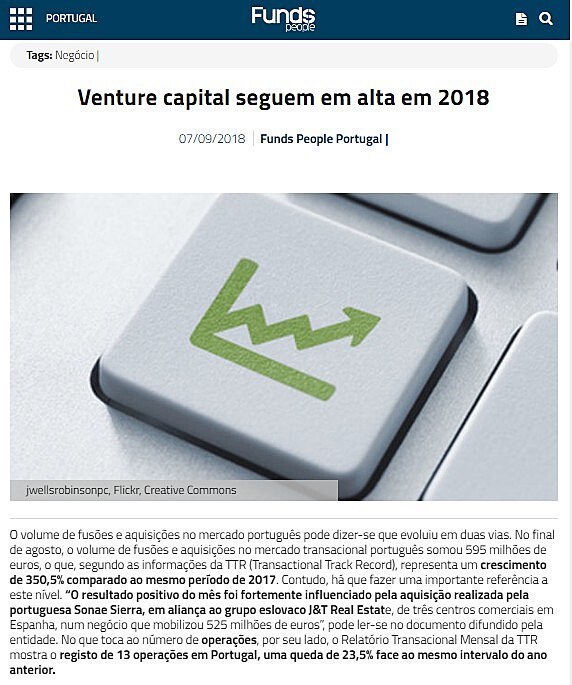 Venture capital seguem em alta em 2018